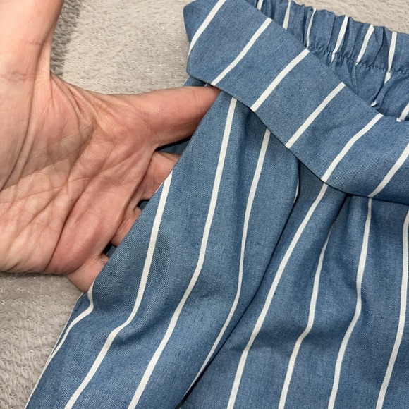 Lamiar Pants Womens Size TU Blue High Waisted Straight Regular Wide Leg Casual - Picture 2 of 11